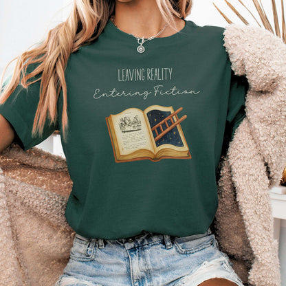 T-Shirt Forest / S Entering Fiction Bella + Canvas Tee – Literary Escape Tee The Mystic Eden