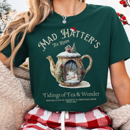 T-Shirt Forest / XS Mad Hatter's Tea Room Christmas Edition Tee The Mystic Eden