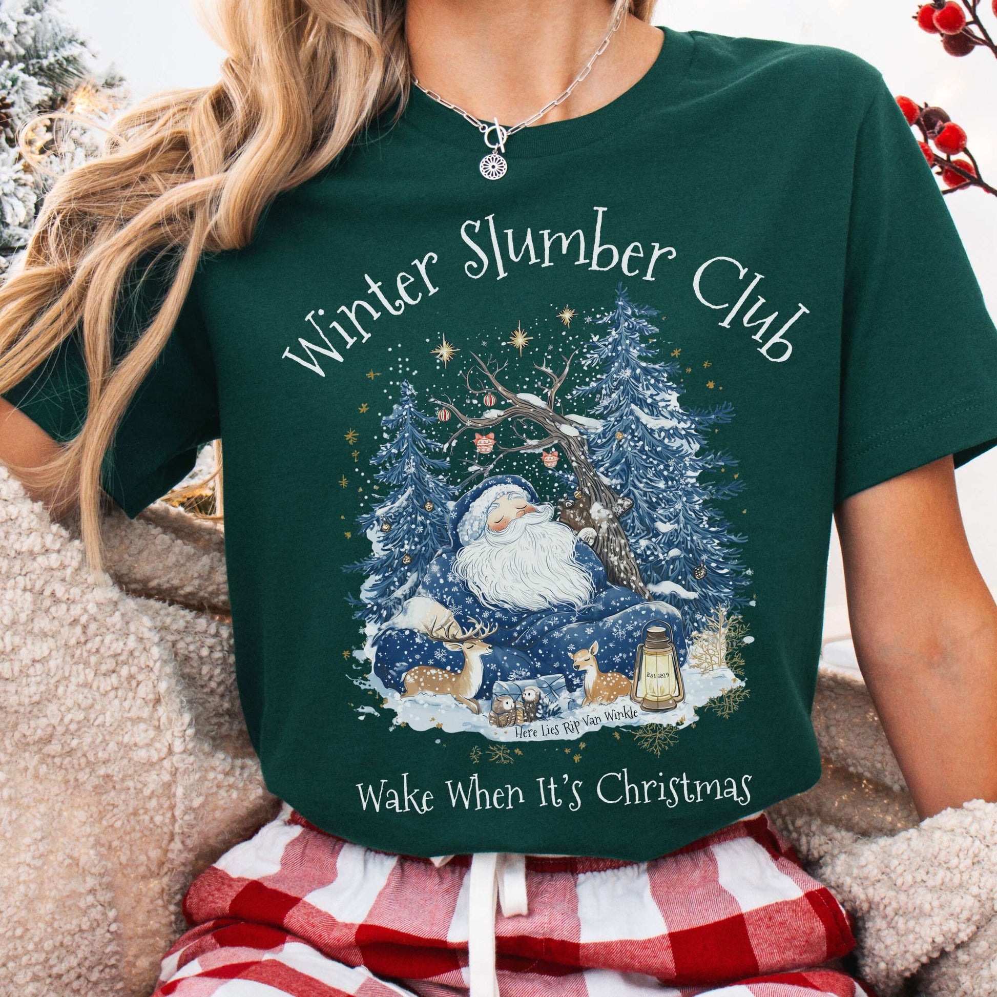 T-Shirt Forest / XS Rip Van Winkle's Winter Slumber Club Christmas Tee The Mystic Eden