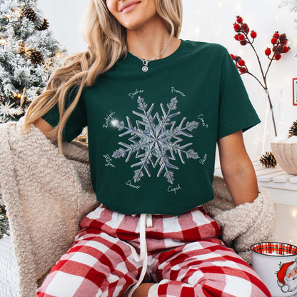 T-Shirt Forest / XS Snowflake Reindeer Christmas Tee The Mystic Eden