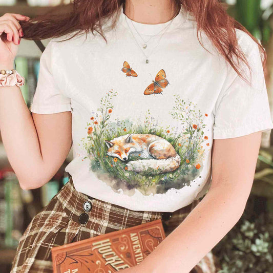 T-Shirt Fox cottagecore shirt The Mystic Eden