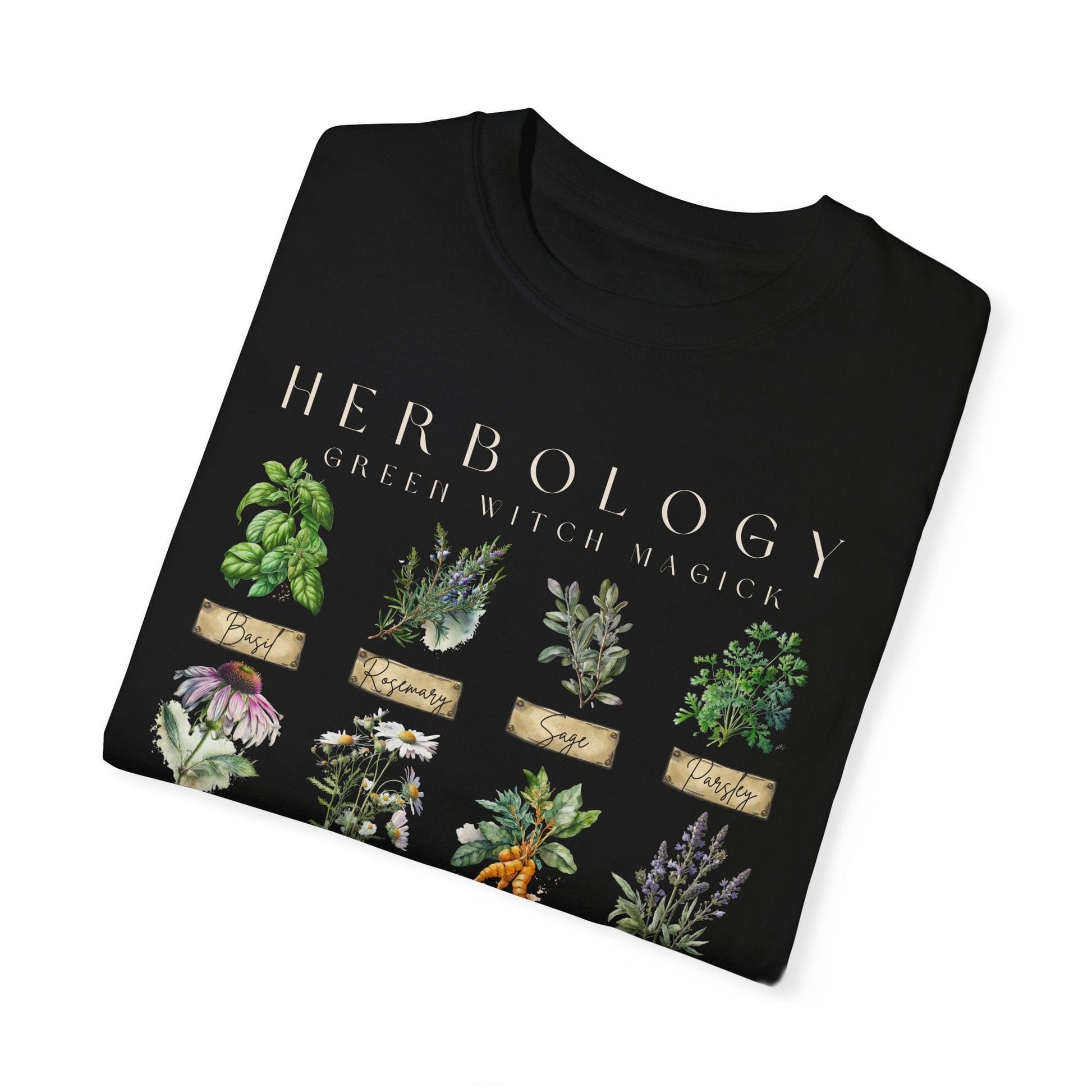 T-Shirt Green Witch Herbology Shirt The Mystic Eden