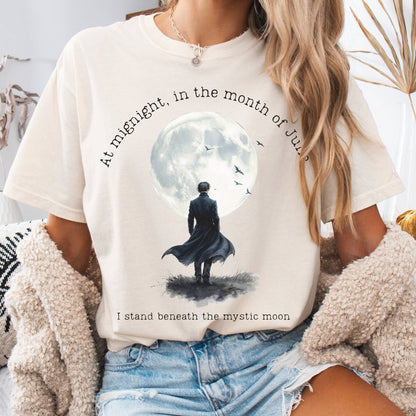 T-Shirt Ivory / S Beneath The Mystic Moon Edgar Allan Poe Tee The Mystic Eden
