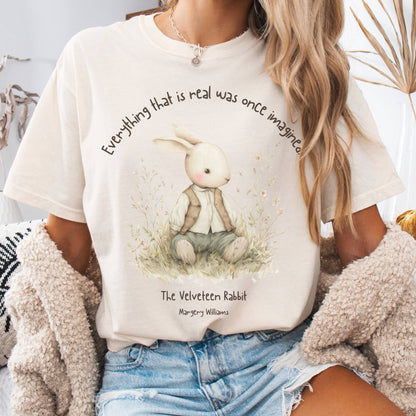 T-Shirt Ivory / S Everything Real Was Once Imagined The Velveteen Rabbit Tee The Mystic Eden
