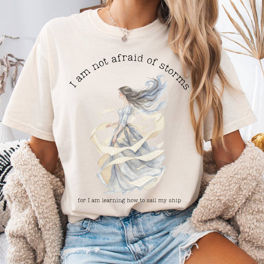 T-Shirt Ivory / S I Am Not Afraid of Storms Little Women Tee The Mystic Eden