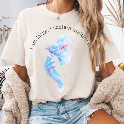 T-Shirt Ivory / S I Contain Multitudes Walt Whitman Tee The Mystic Eden