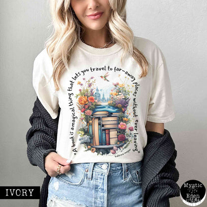 T-Shirt Ivory / S Magical book shirt comfort colors The Mystic Eden