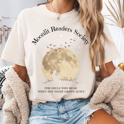 T-Shirt Ivory / S Moonlit Readers Society Tee The Mystic Eden