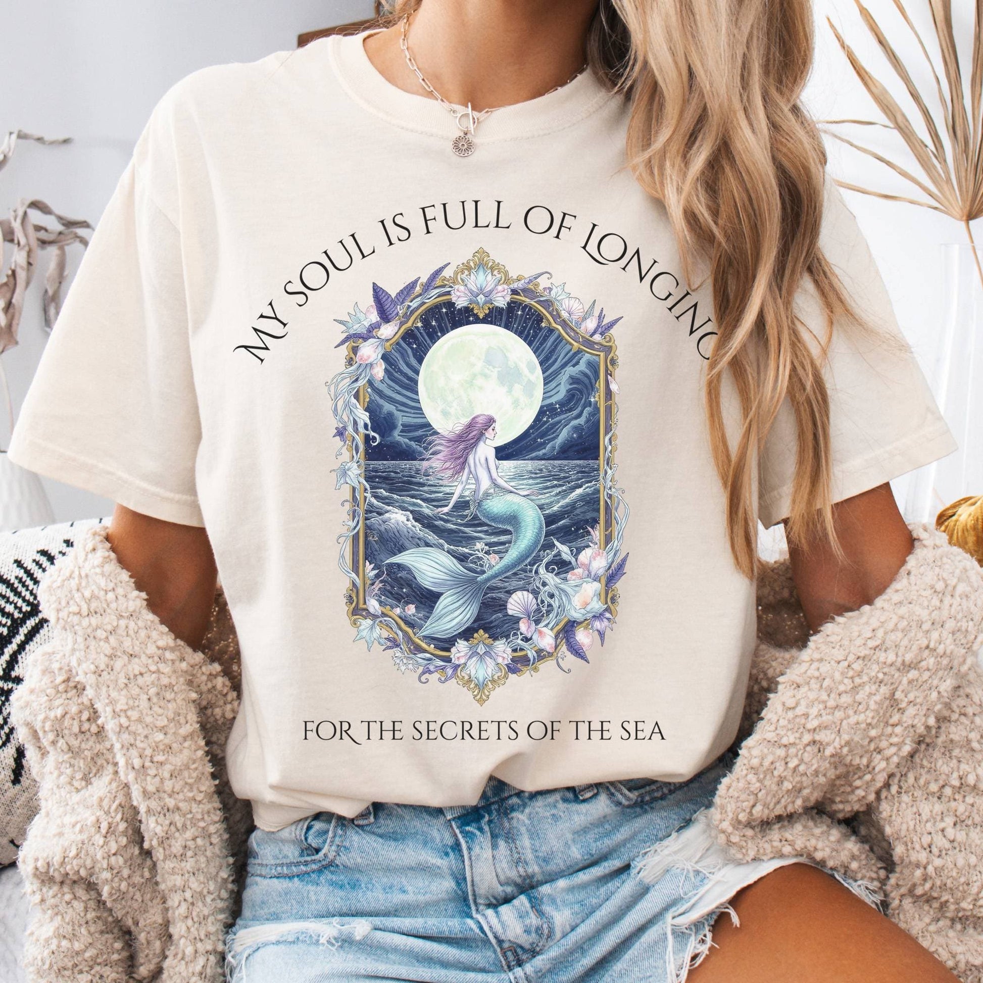 T-Shirt Ivory / S My Soul Is Full of Longing For The Secrets Of The Sea T-Shirt The Mystic Eden