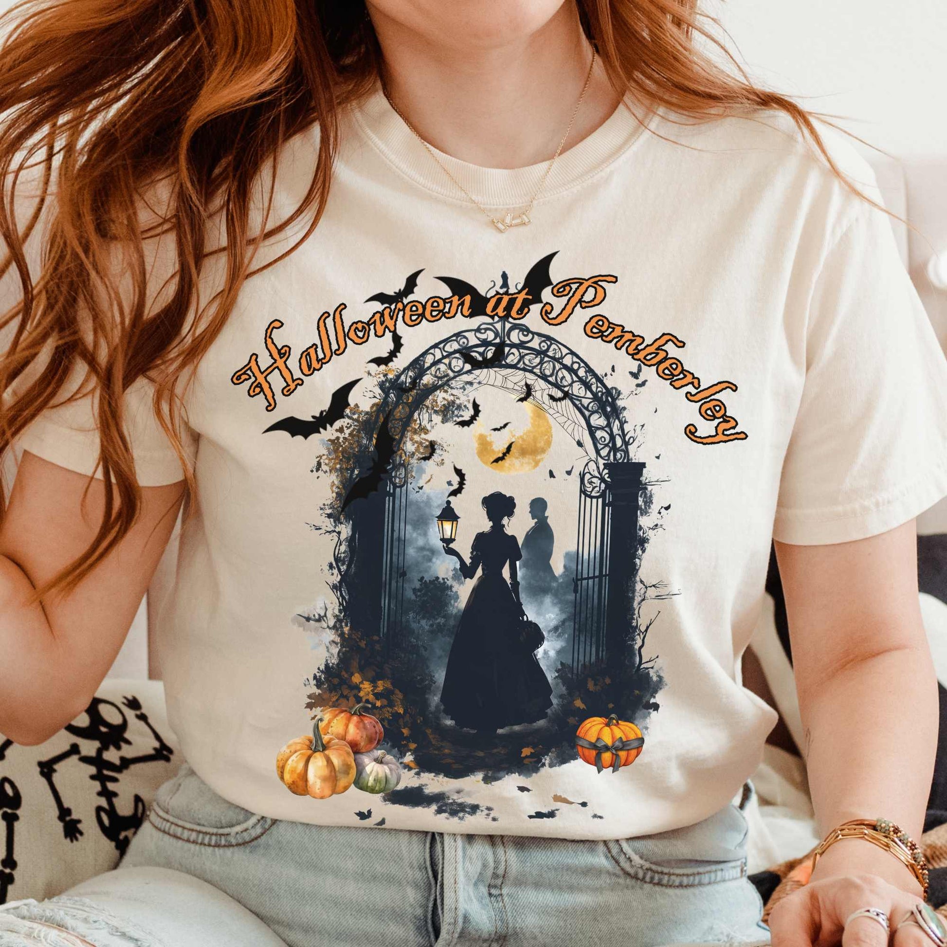 T-Shirt Ivory / S Pemberley Halloween Pride & Prejudice Shirt The Mystic Eden