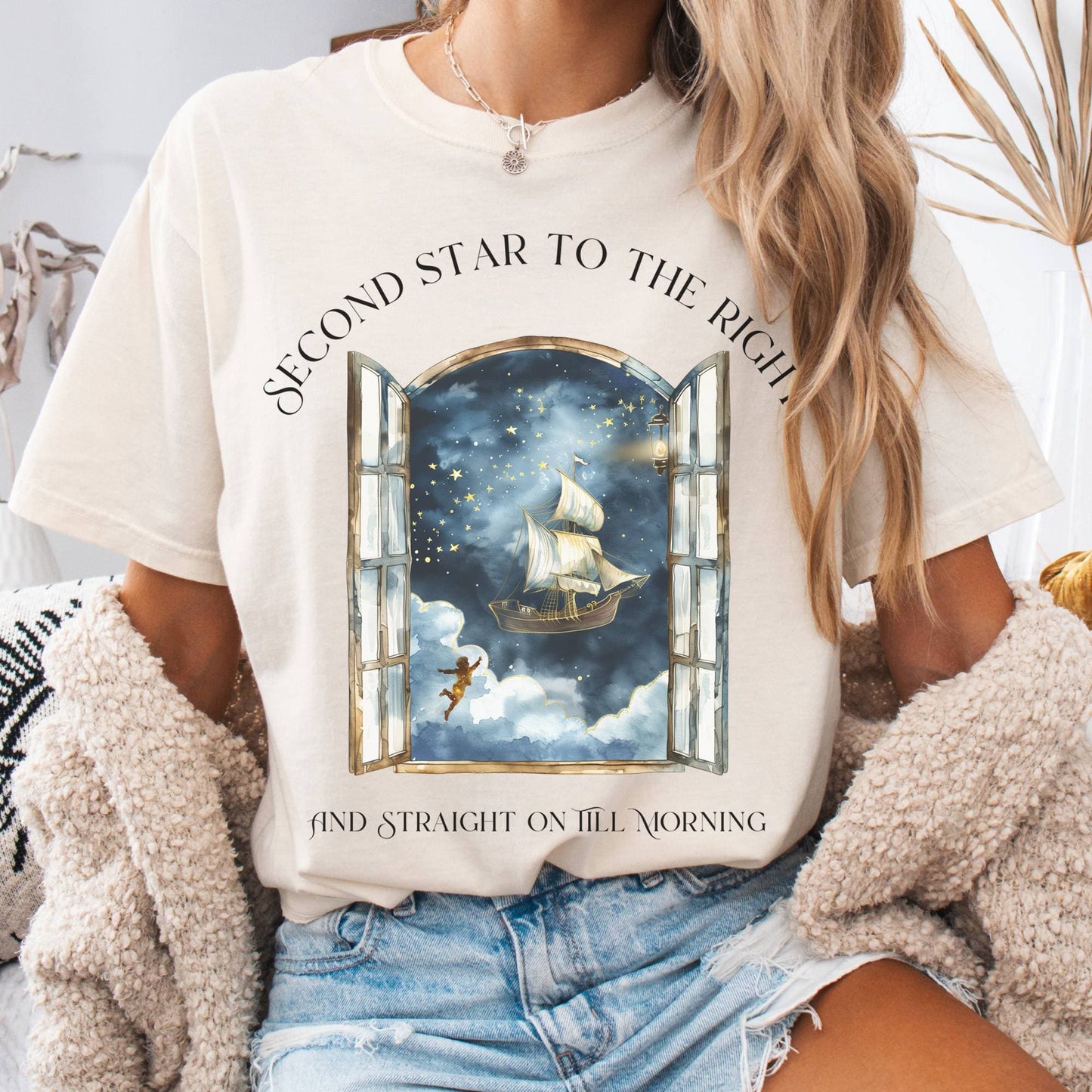 T-Shirt Ivory / S Second Star to the Right Peter Pan Tee The Mystic Eden