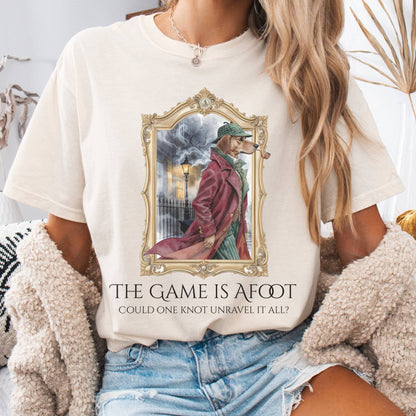T-Shirt Ivory / S The Game Is Afoot Sherlock Holmes Tee The Mystic Eden