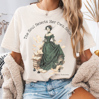 T-Shirt Ivory / S The Soul Selects Her Own Society Emily Dickinson Tee The Mystic Eden