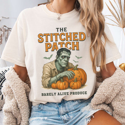 T-Shirt Ivory / S The Stitched Patch Frankenstein Shirt The Mystic Eden