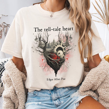 T-Shirt Ivory / S Vintage Edgar Allan Poe Shirt - The Tell Tale Heart The Mystic Eden