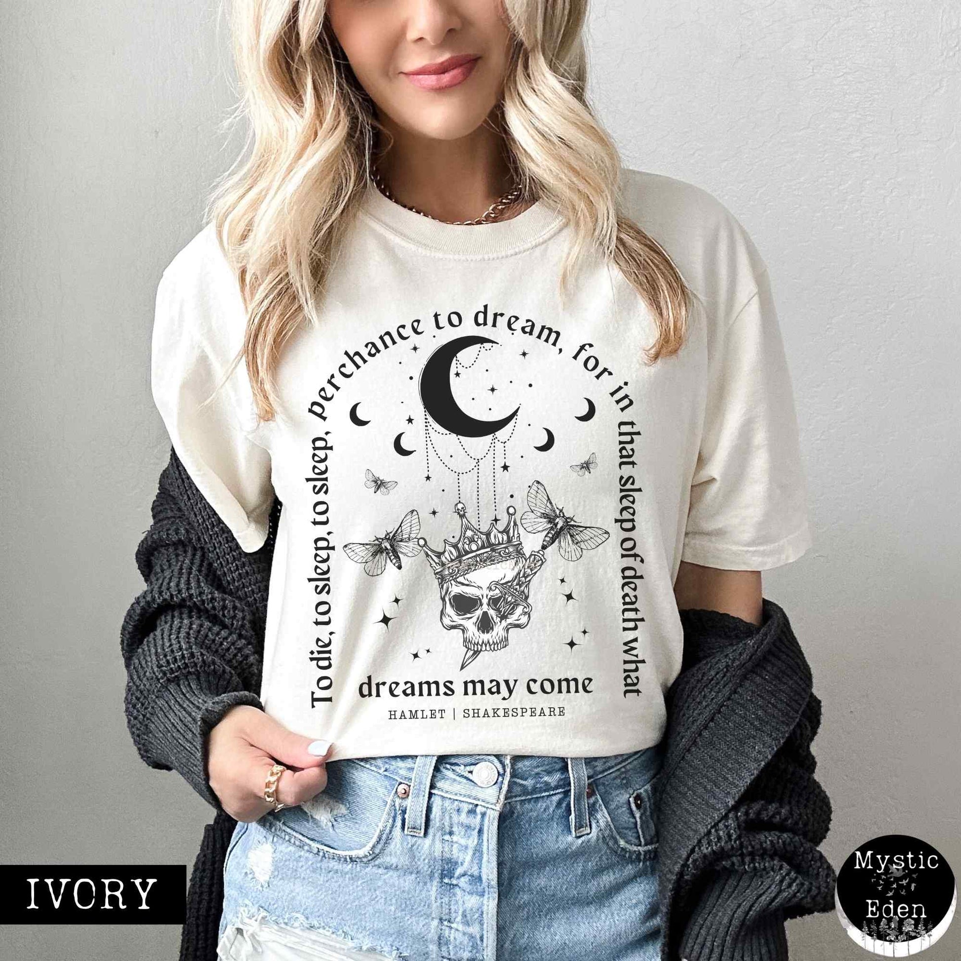 T-Shirt Ivory / S Vintage Hamlet Shakespeare T-Shirt The Mystic Eden