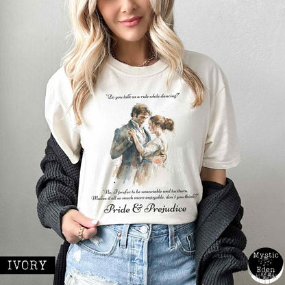 T-Shirt Ivory / S Vintage Pride & Prejudice T-shirt The Mystic Eden