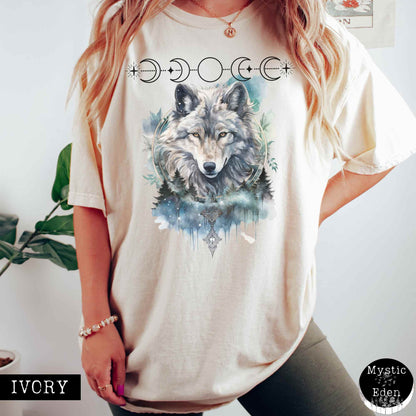 T-Shirt Ivory / S Vintage Wolf T-shirt The Mystic Eden