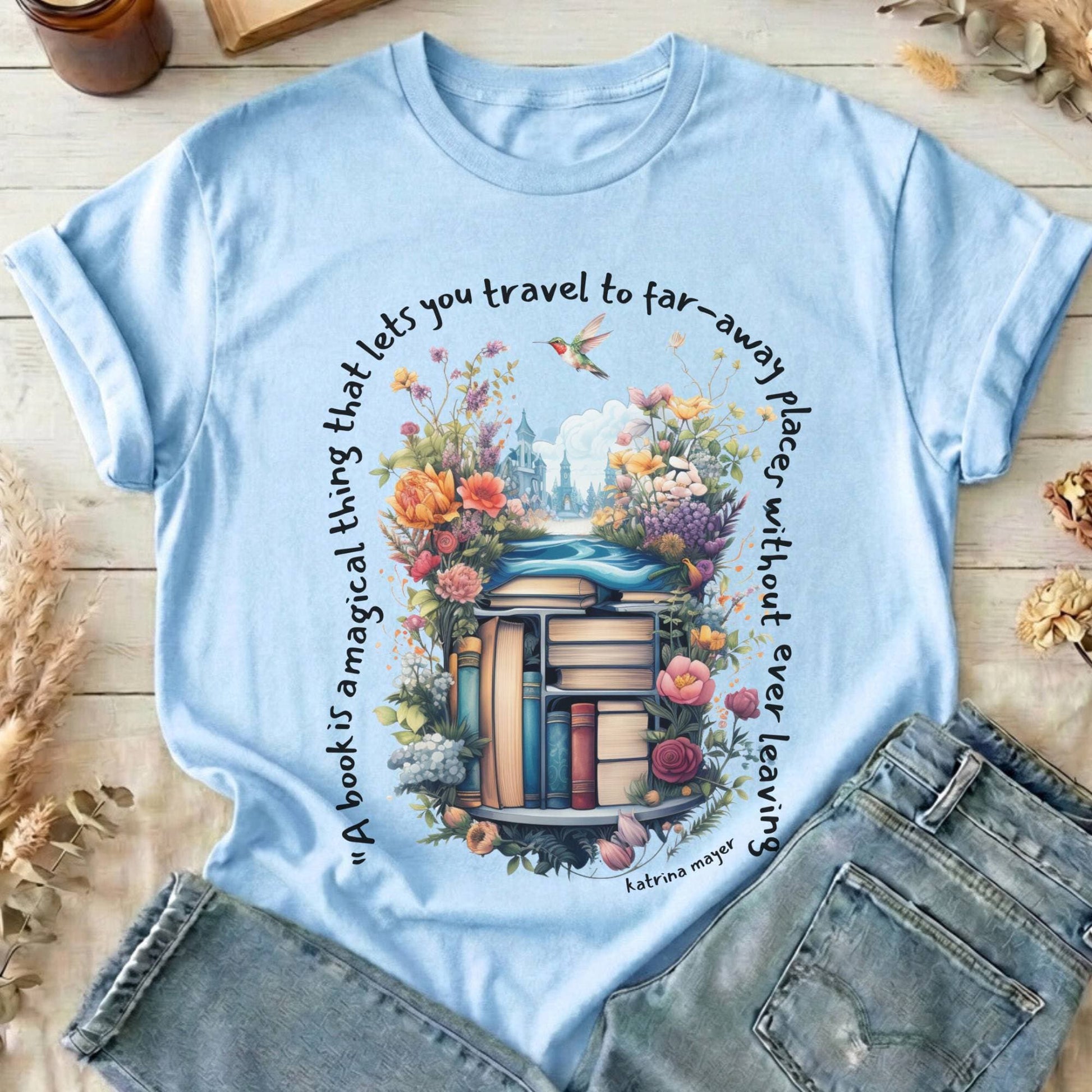 T-Shirt Light Blue / S A Book Is A Magical Thing T-Shirt The Mystic Eden