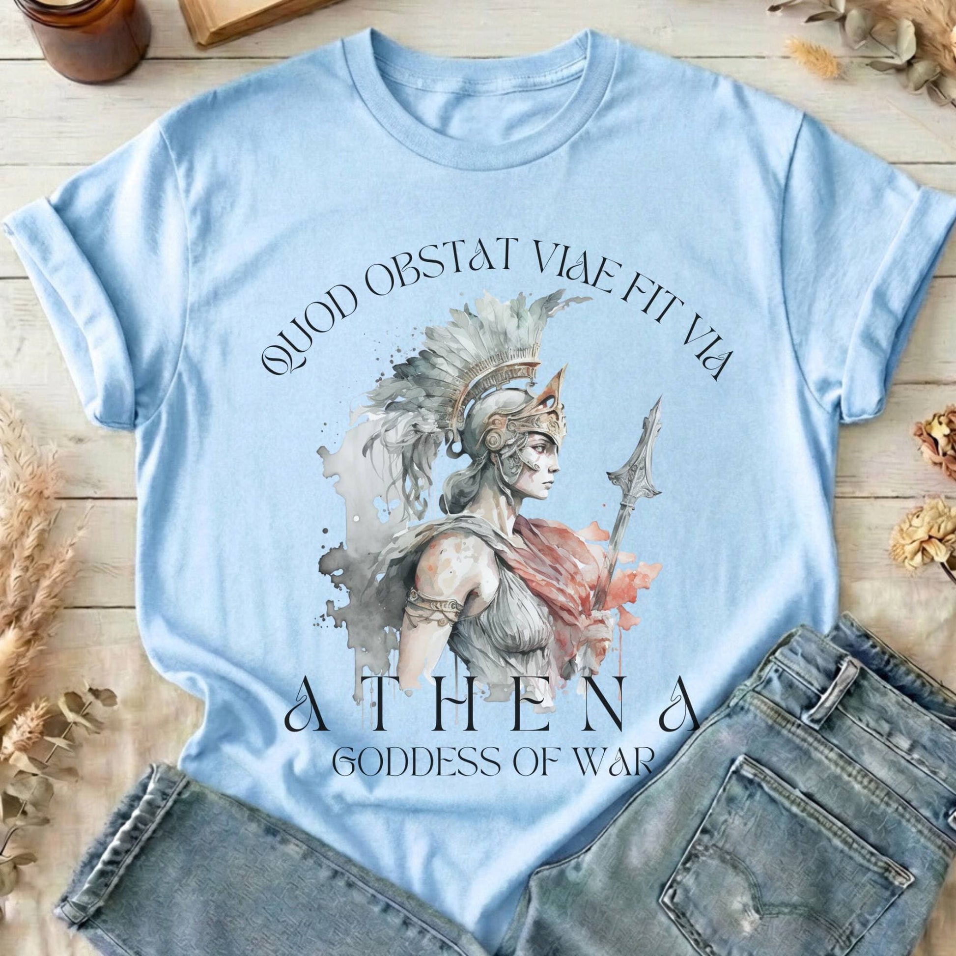 T-Shirt Light Blue / S Athena Greek Mythology T-Shirt The Mystic Eden
