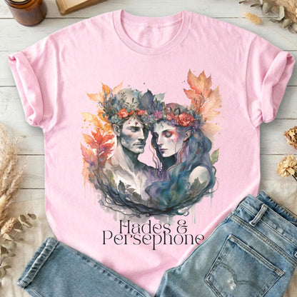T-Shirt Light Pink / S Hades & Persephone Greek Mythology T-Shirt The Mystic Eden