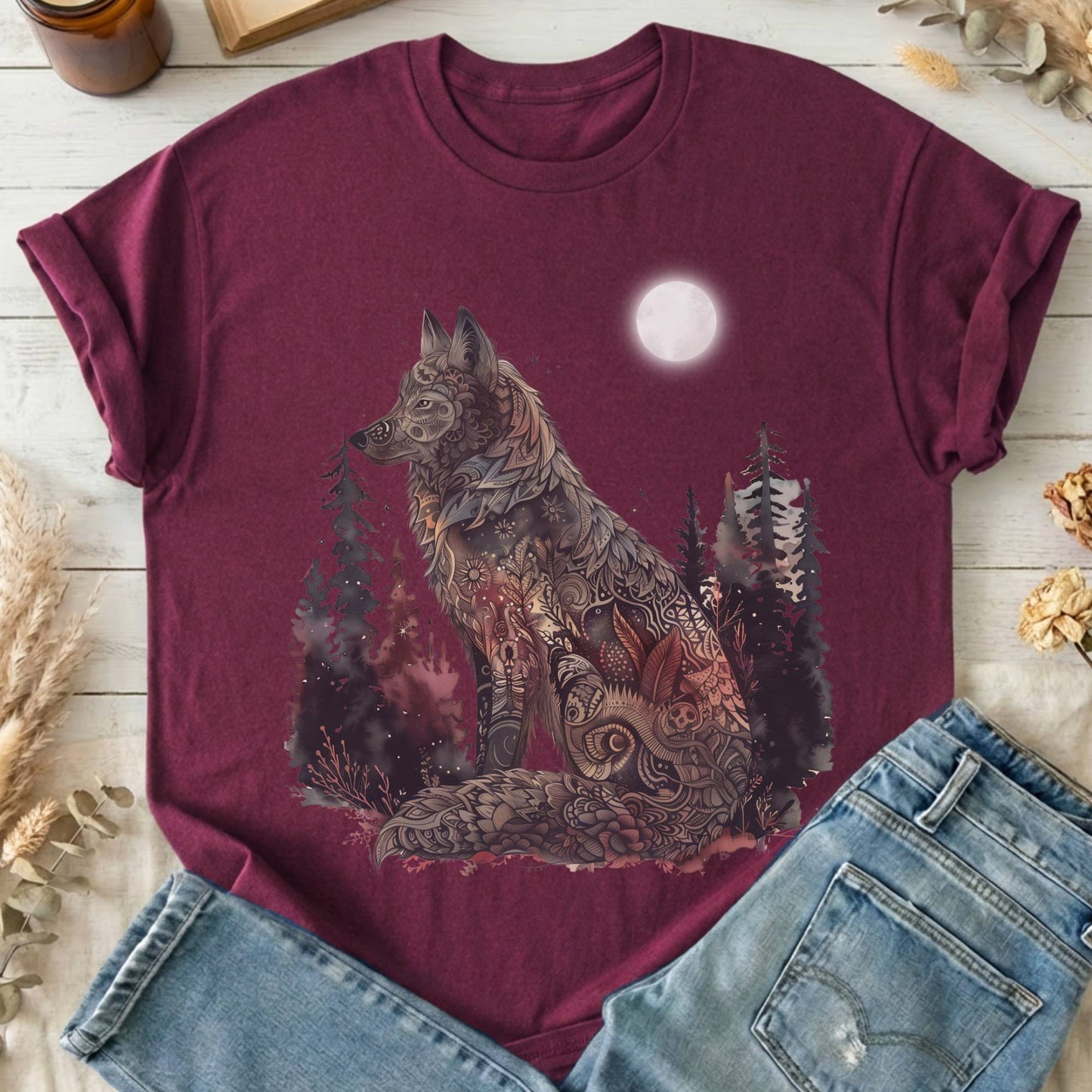 T-Shirt Maroon / S Design 210 T-Shirt The Mystic Eden