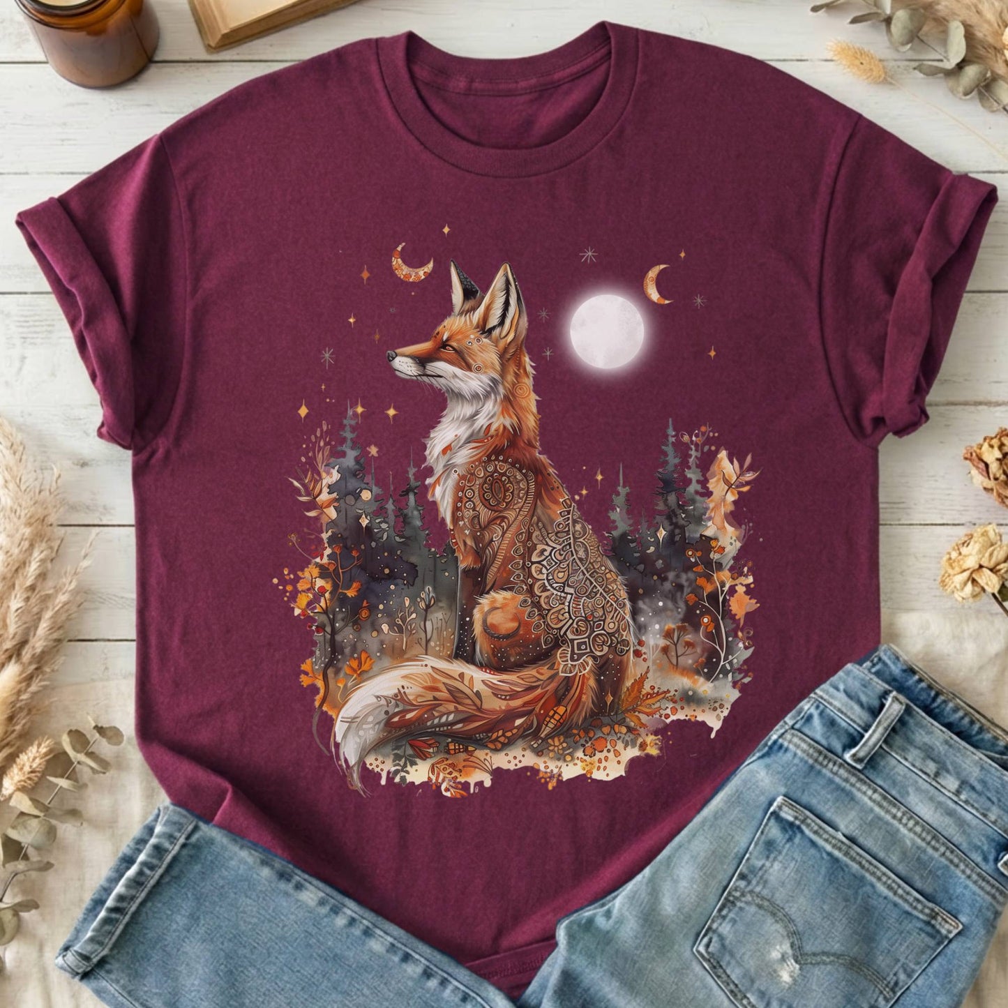 T-Shirt Maroon / S Design 211 T-Shirt The Mystic Eden