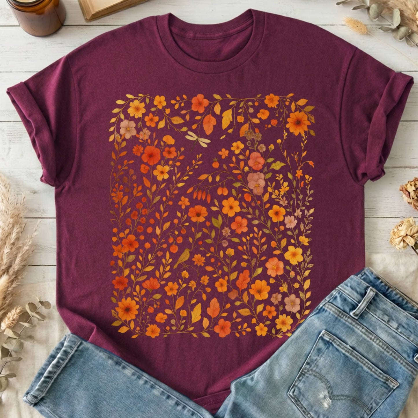 T-Shirt Maroon / S Design 225 T-Shirt The Mystic Eden