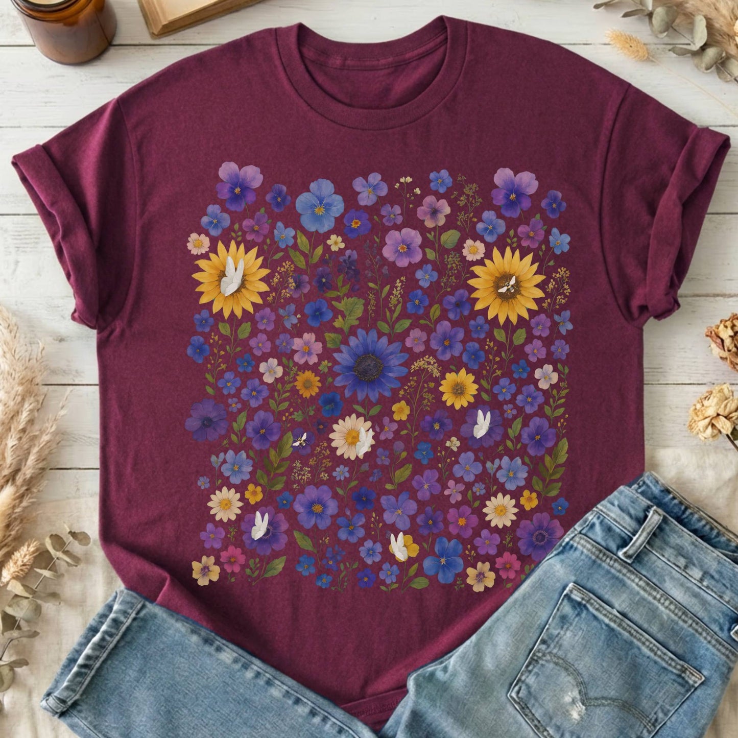 T-Shirt Maroon / S Design 227 T-Shirt The Mystic Eden