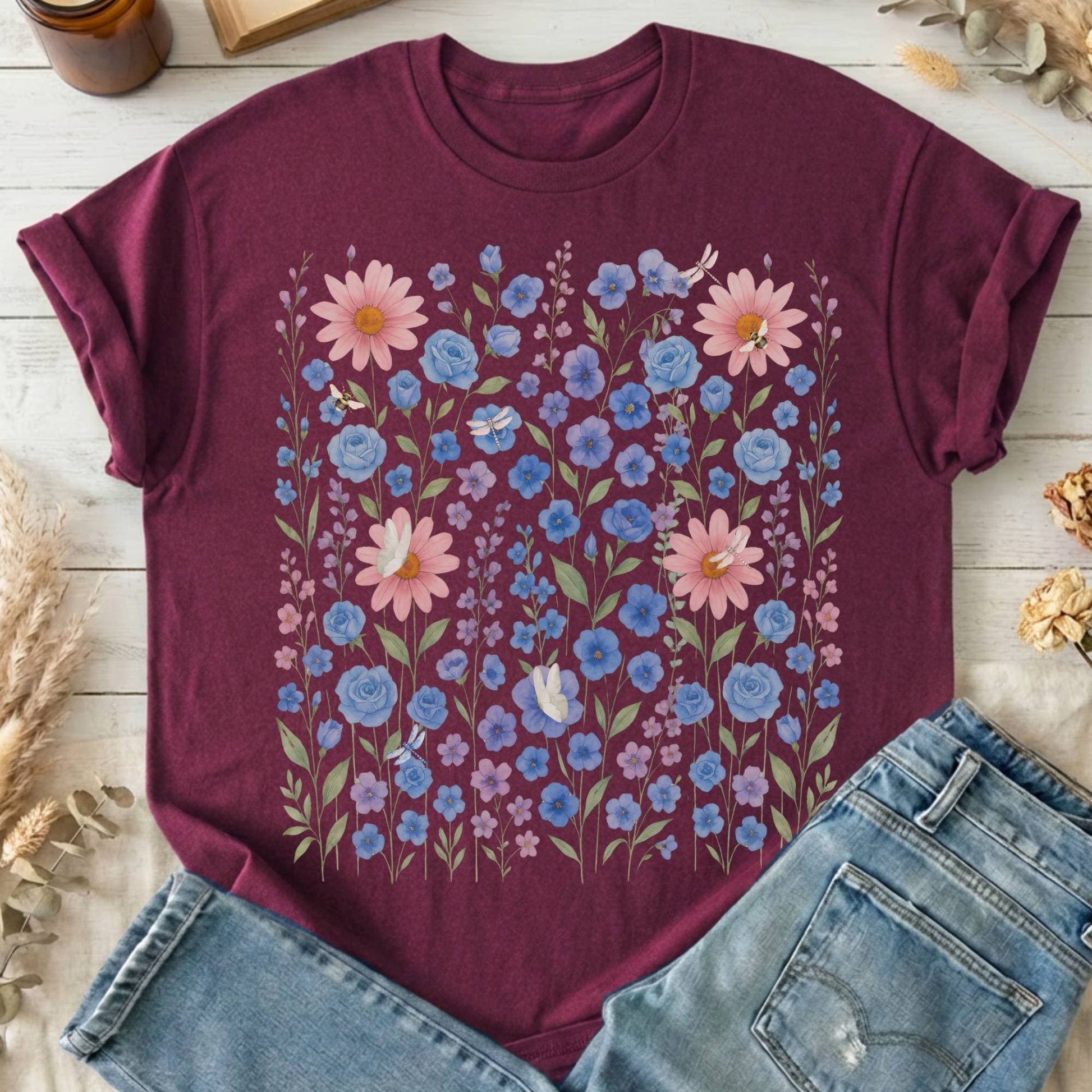 T-Shirt Maroon / S Design 228 T-Shirt The Mystic Eden