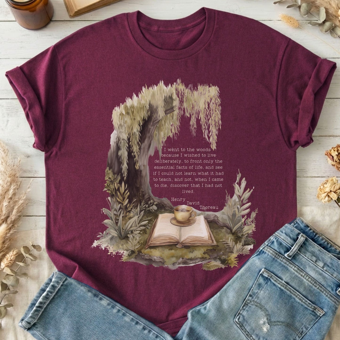 T-Shirt Maroon / S Design 245 T-Shirt The Mystic Eden