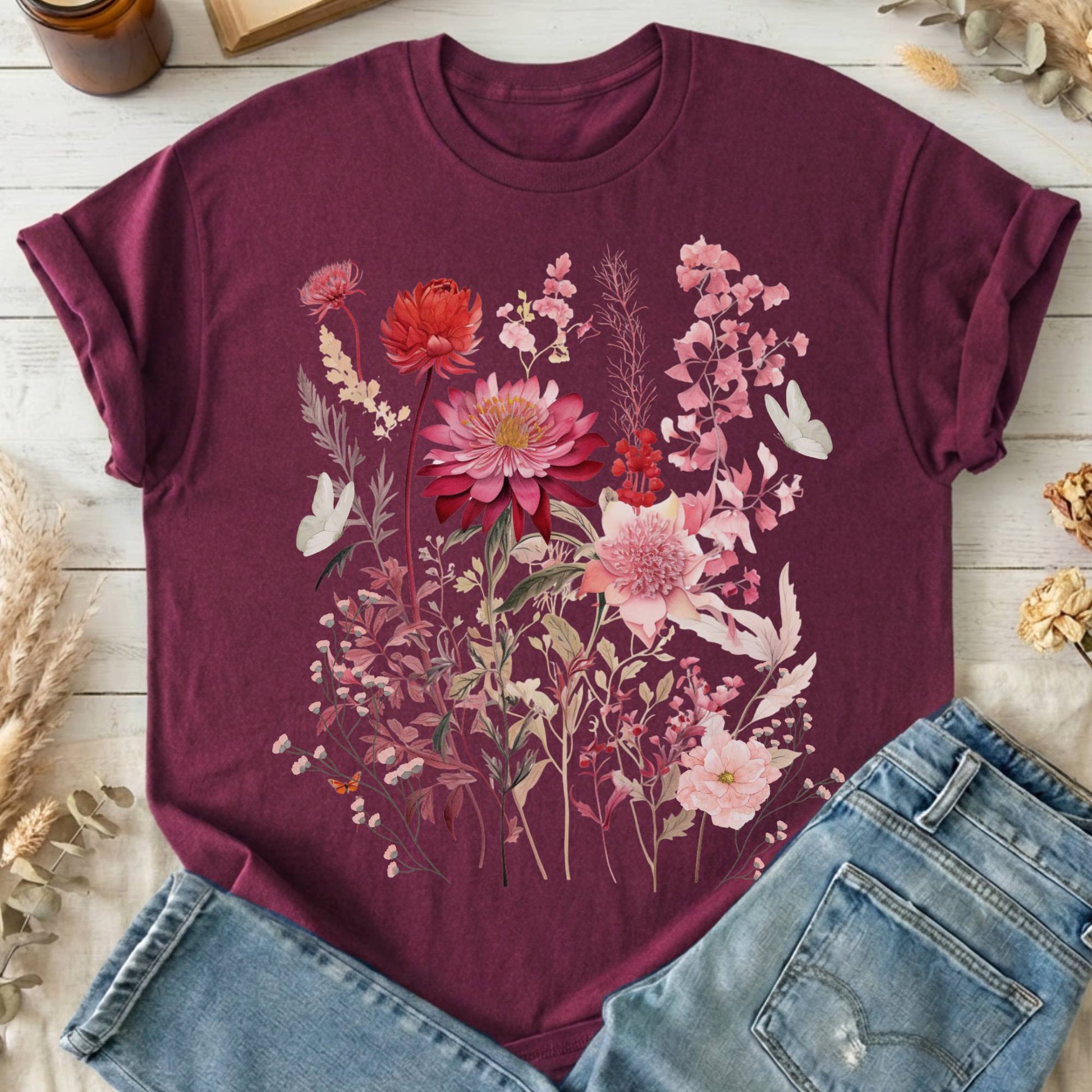 T-Shirt Maroon / S Design 3 T-Shirt The Mystic Eden