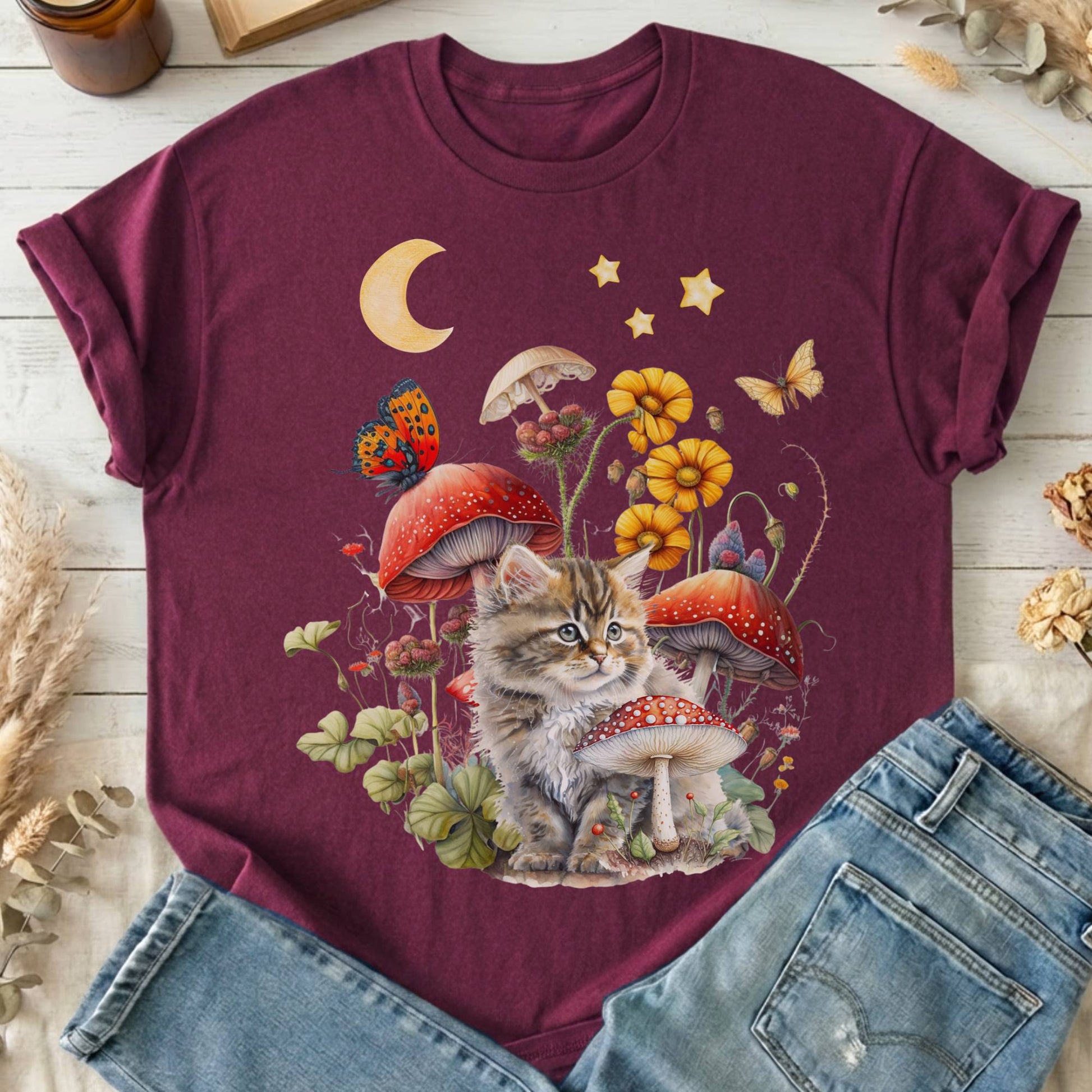 T-Shirt Maroon / S Design 33 T-Shirt The Mystic Eden