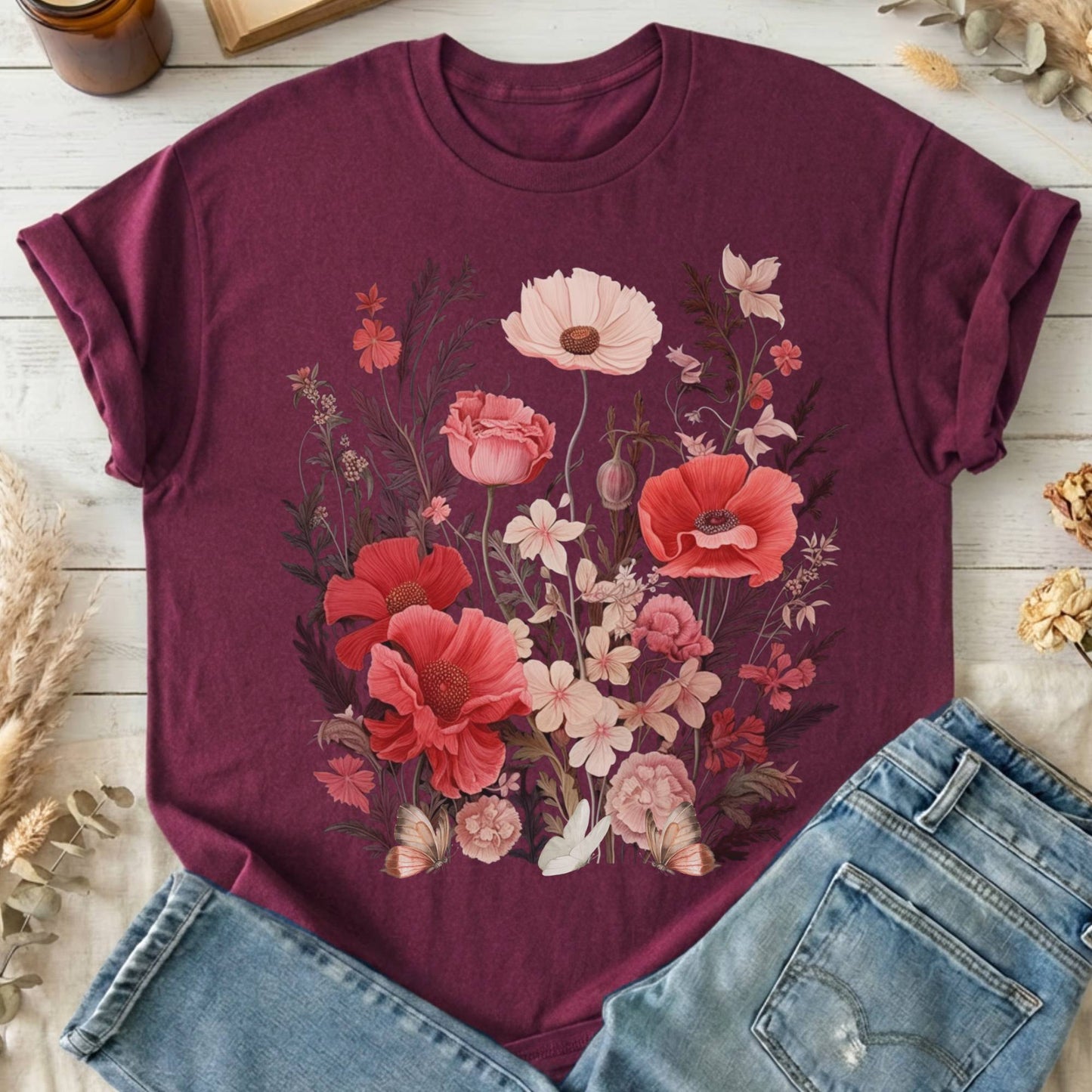 T-Shirt Maroon / S Design 44 T-Shirt The Mystic Eden