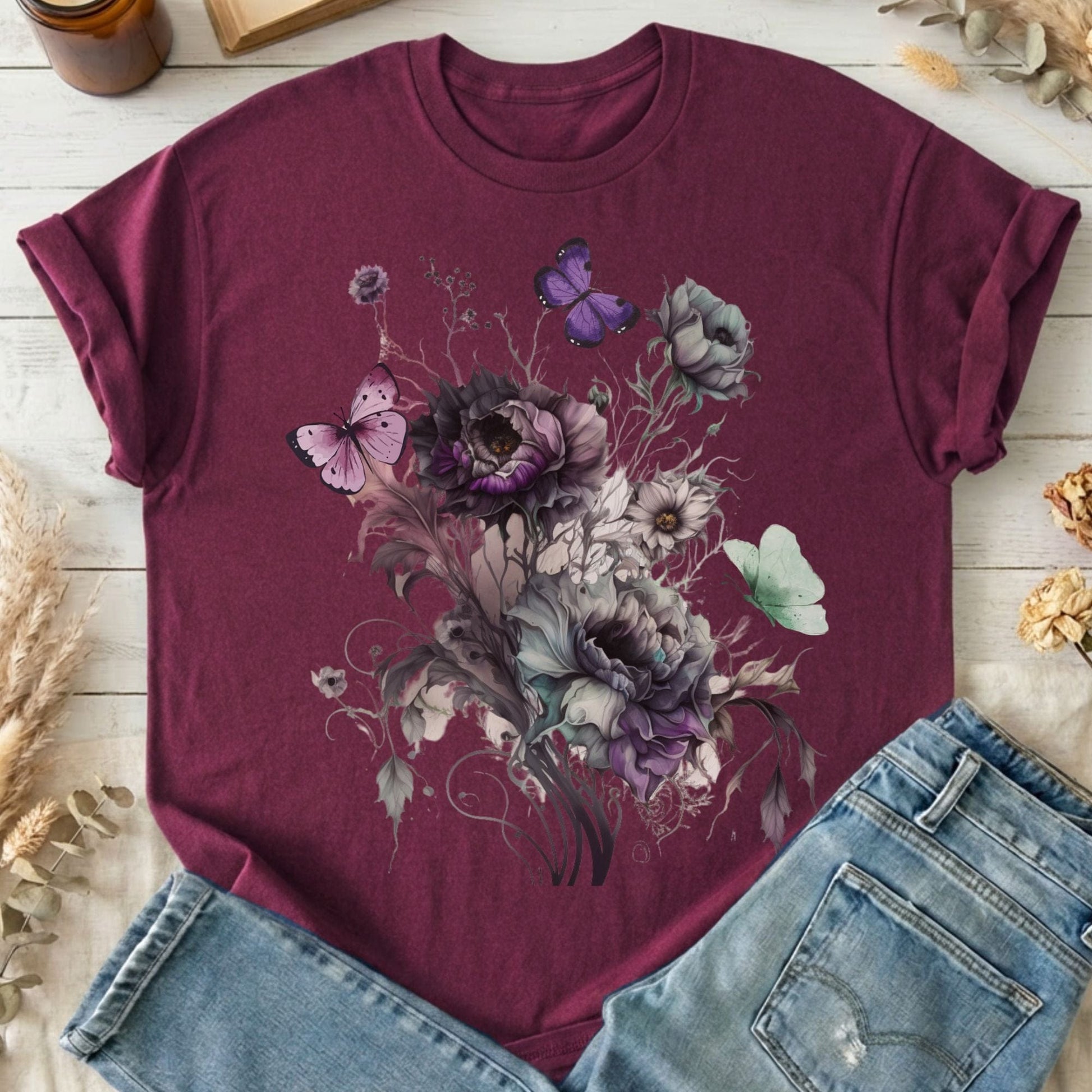 T-Shirt Maroon / S Design 48 T-Shirt The Mystic Eden