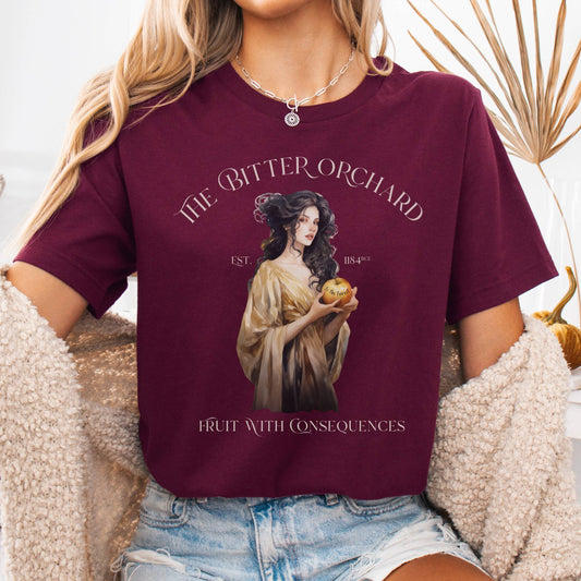 T-Shirt Maroon / S The Bitter Orchard Bella + Canvas Tee – Fruit With Consequences The Mystic Eden