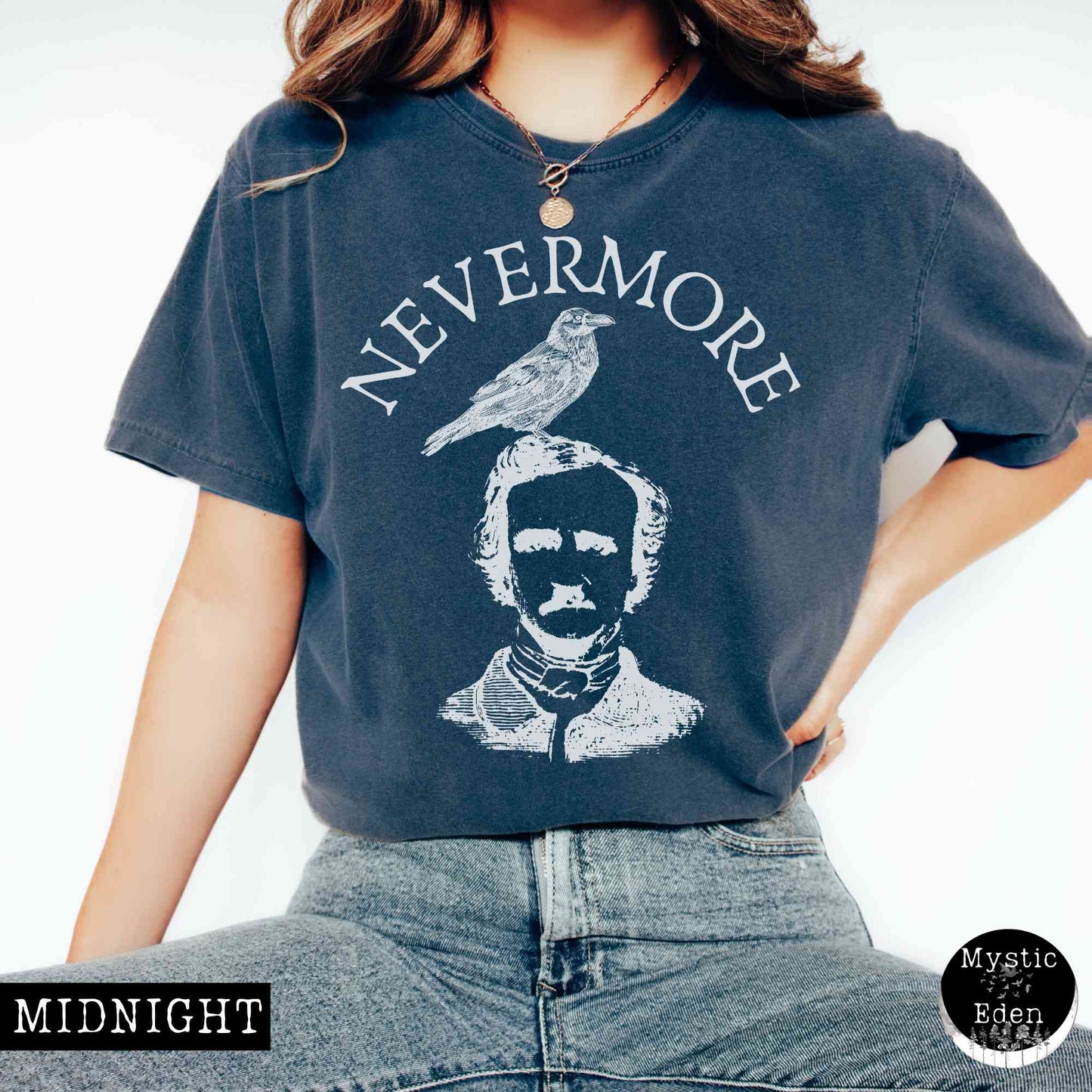 T-Shirt Midnight / S Nevermore Edgar Allan Poe T-Shirt The Mystic Eden