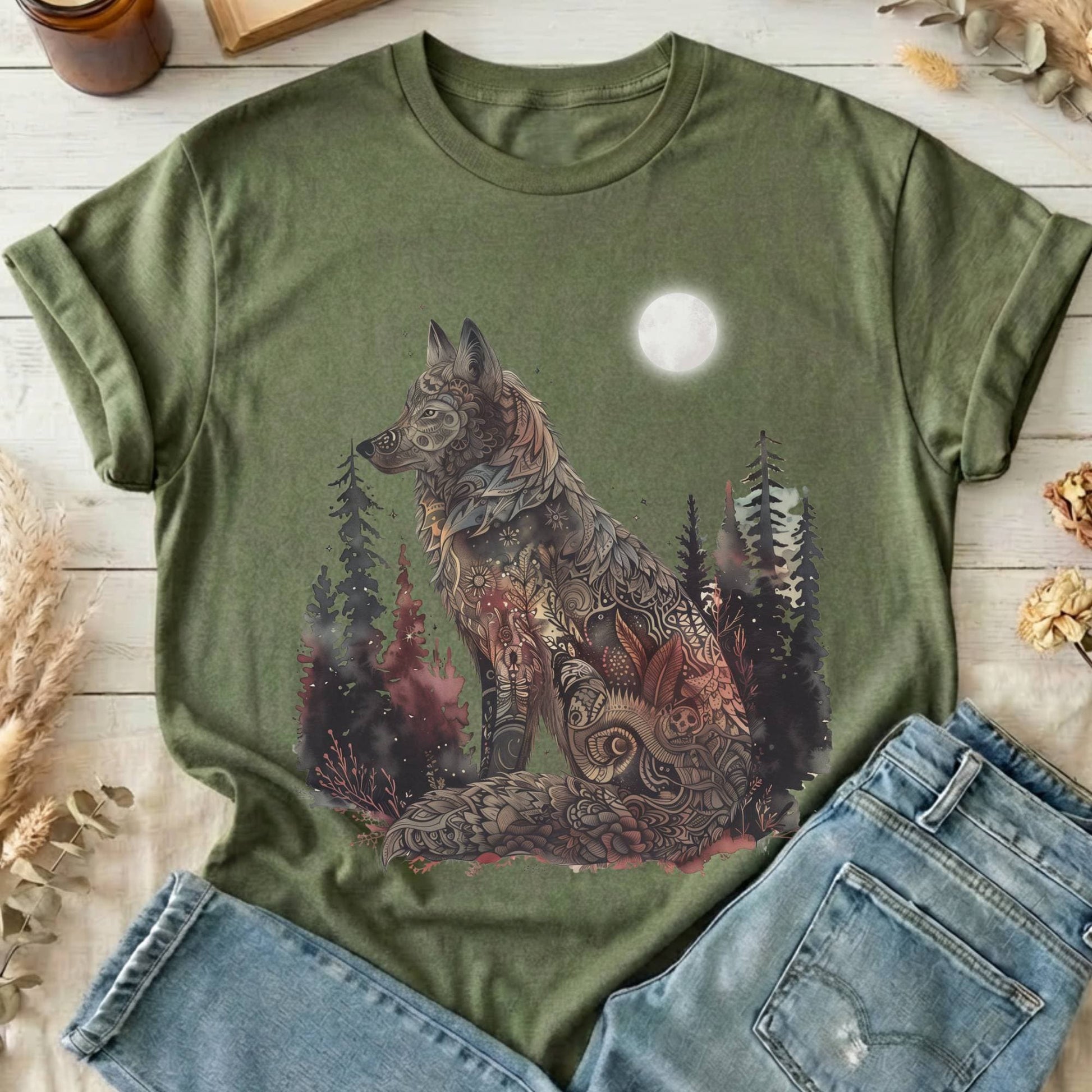 T-Shirt Military Green / S Design 210 T-Shirt The Mystic Eden