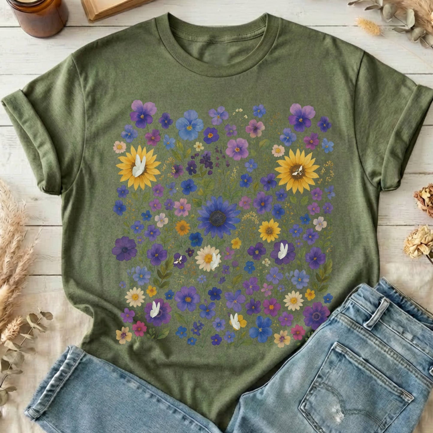 T-Shirt Military Green / S Design 227 T-Shirt The Mystic Eden