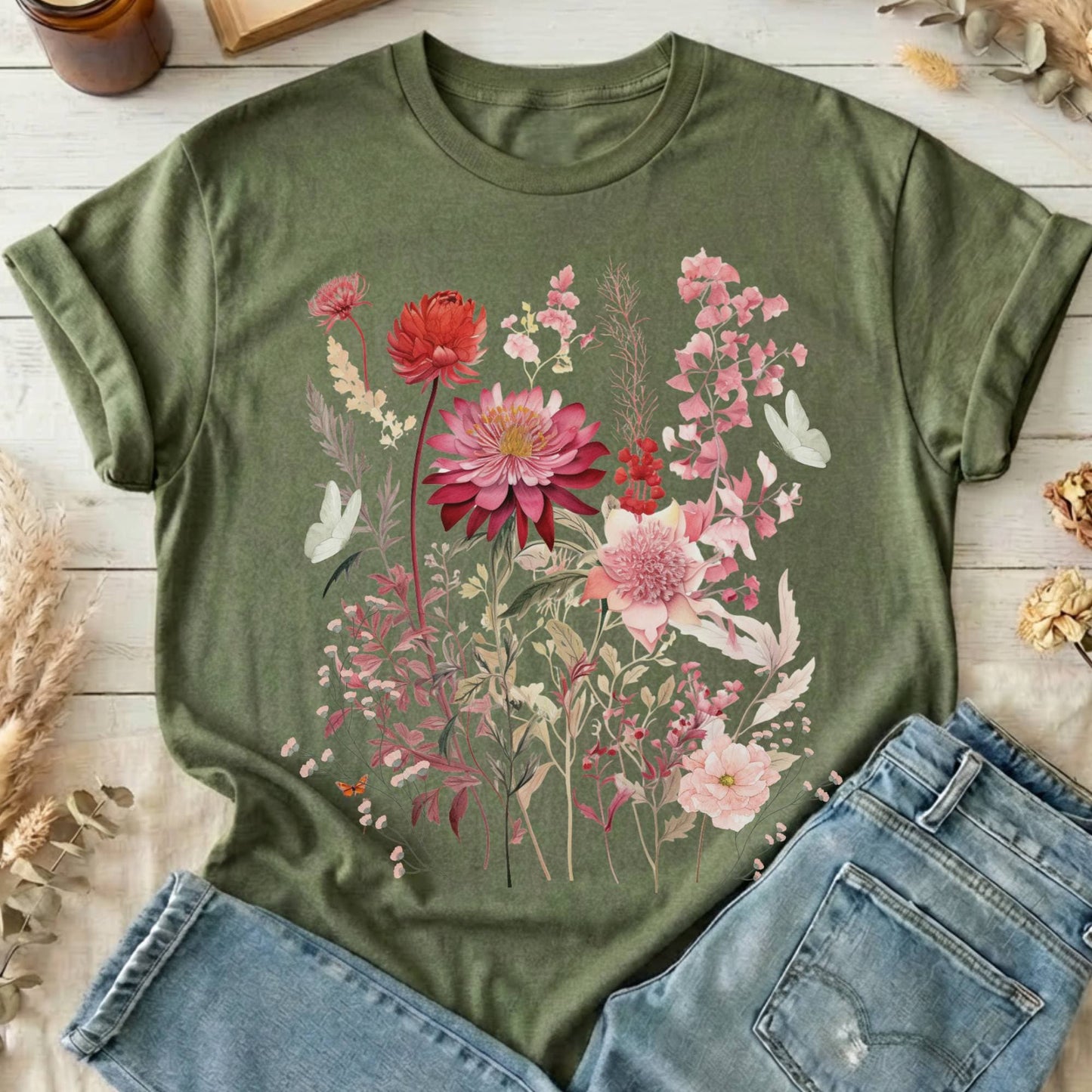 T-Shirt Military Green / S Design 3 T-Shirt The Mystic Eden