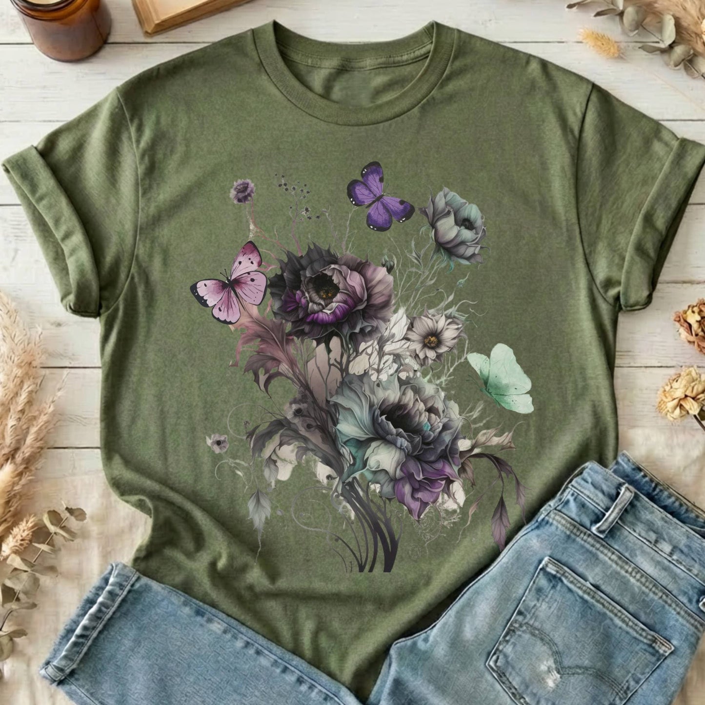 T-Shirt Military Green / S Design 48 T-Shirt The Mystic Eden