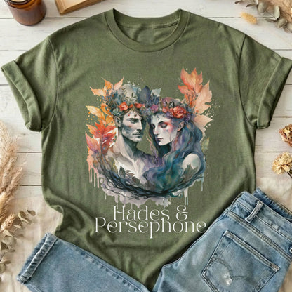 T-Shirt Military Green / S Hades & Persephone Greek Mythology T-Shirt The Mystic Eden