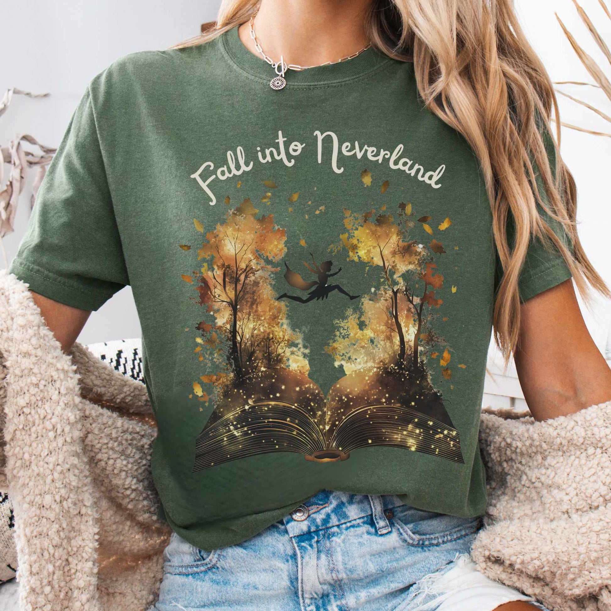 T-Shirt Moss / S Fall into Neverland Tee The Mystic Eden