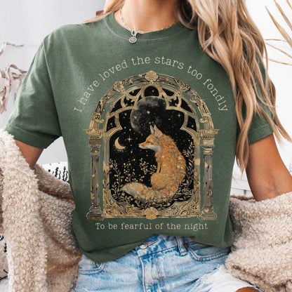 T-Shirt Moss / S I Have Loved the Stars Too Fondly Sarah Williams Poetry Tee The Mystic Eden