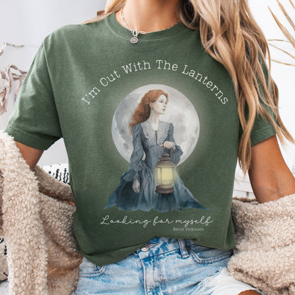 T-Shirt Moss / S I'm Out With The Lanterns Looking For Myself Emily Dickinson Tee The Mystic Eden
