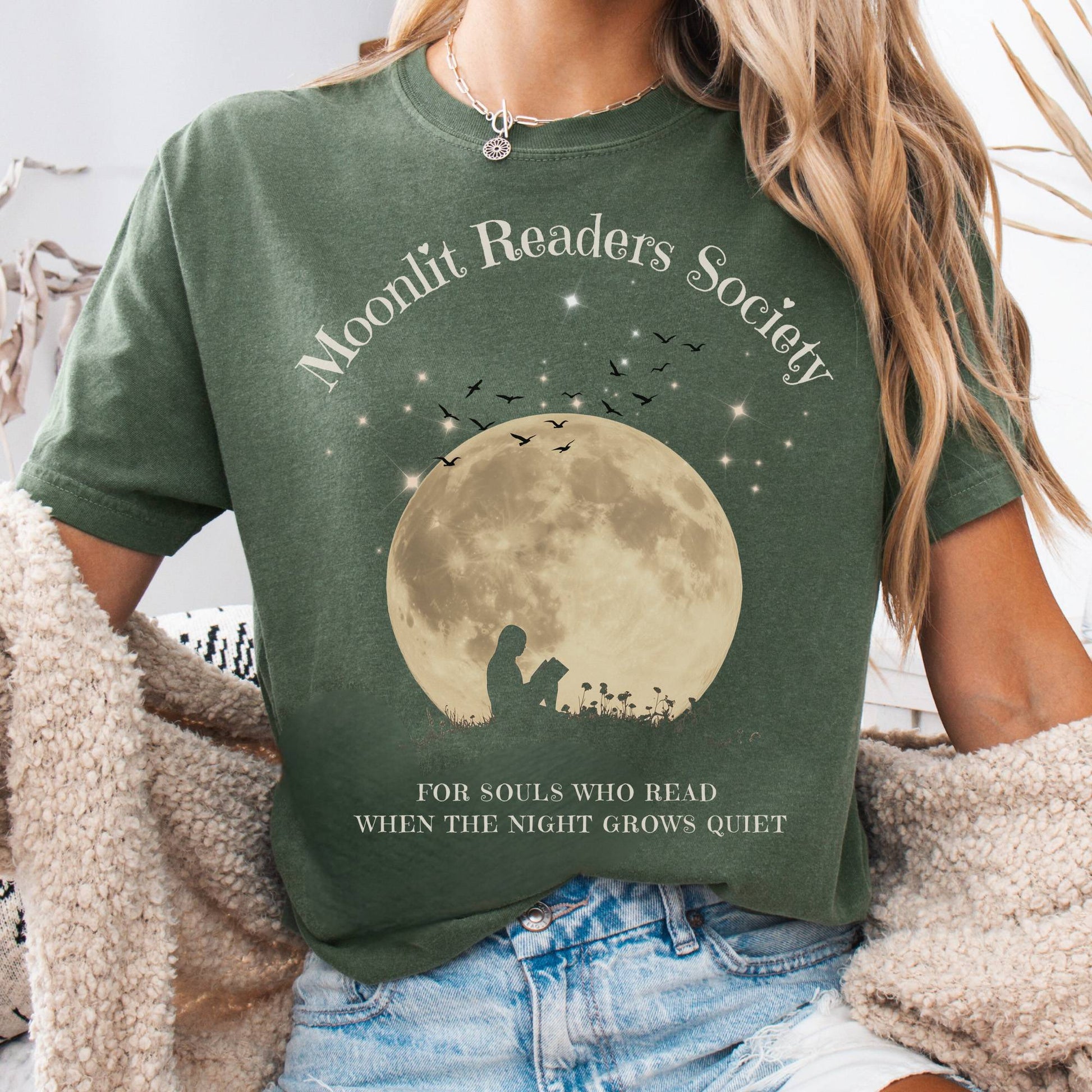 T-Shirt Moss / S Moonlit Readers Society Tee The Mystic Eden