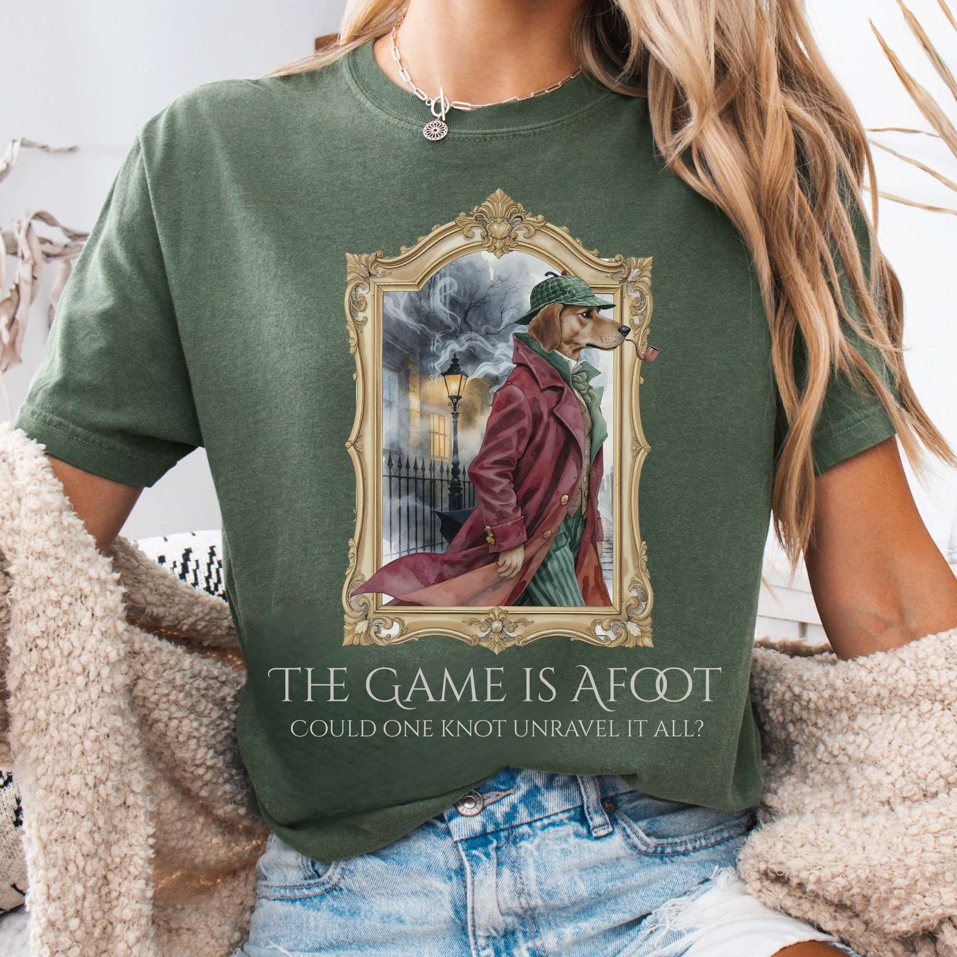 T-Shirt Moss / S The Game Is Afoot Sherlock Holmes Tee The Mystic Eden