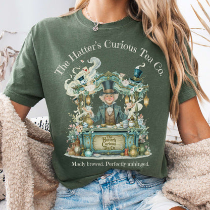 T-Shirt Moss / S The Hatters Curious Tea Co T-Shirt The Mystic Eden