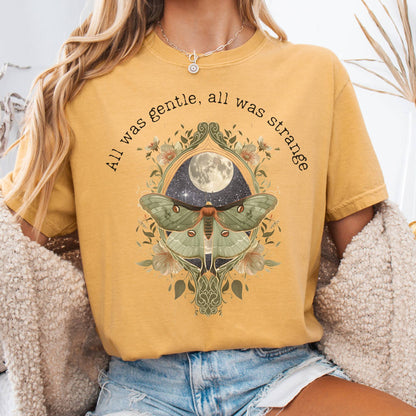 T-Shirt Mustard / S All Was Gentle All Was Strange Edgar Allan Poe Tee The Mystic Eden