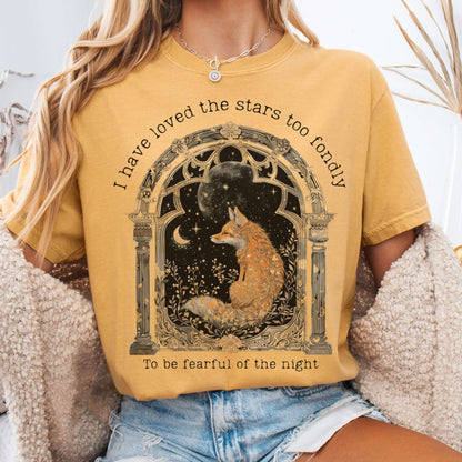 T-Shirt Mustard / S I Have Loved the Stars Too Fondly Sarah Williams Poetry Tee The Mystic Eden